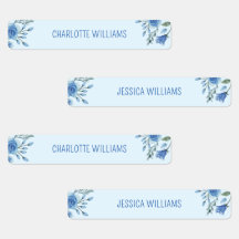 Floral azul color de agua dulce de vuelta a los es