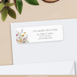 Etiquetas Floral Elegant Return Address