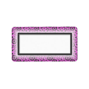 Etiquetas Floral Swirls Blank Address