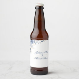 Etiquetas Florales para Botellas de Cerveza para B
