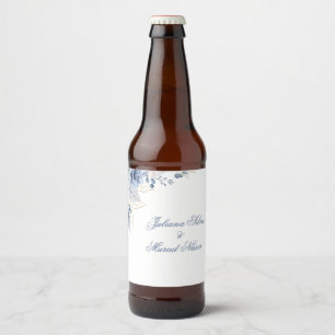 Etiquetas Florales para Botellas de Cerveza para B
