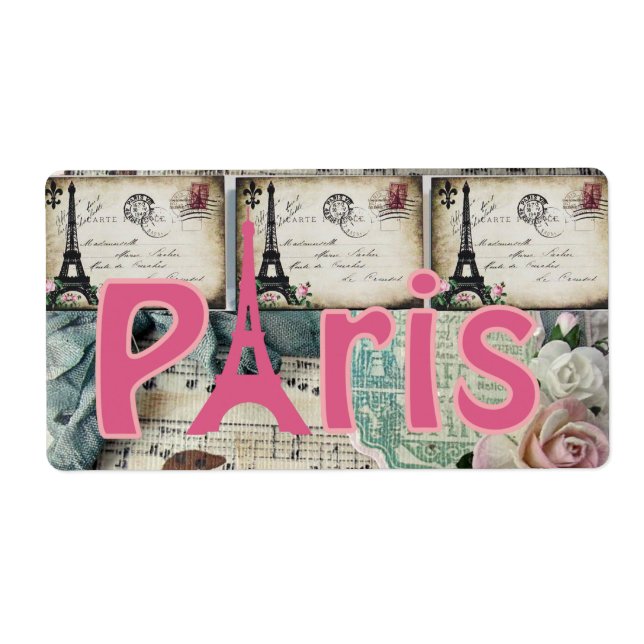 Etiquetas florales París (Frente)