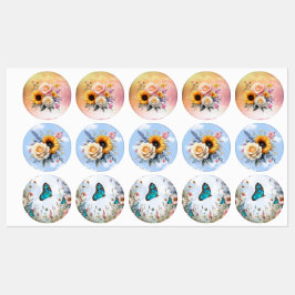 Etiquetas Florales que florecen en primavera y verano