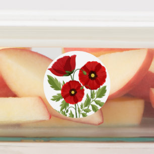 Etiquetas Flores veraniegas alegres con adormidera