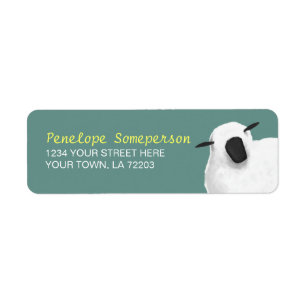 Etiquetas Fluffy Sheep Return Address