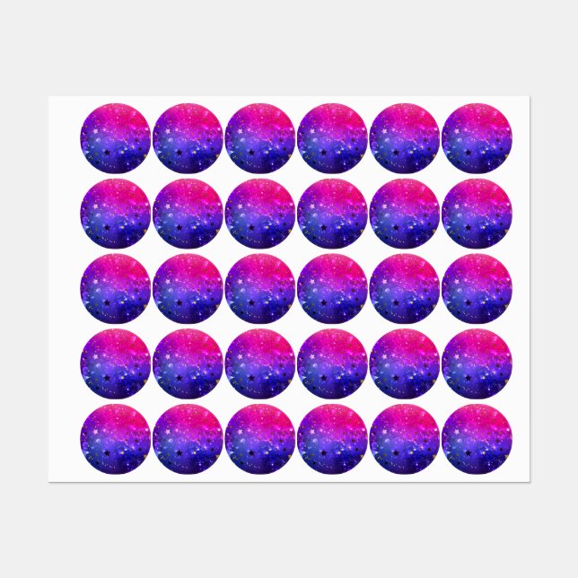 Etiquetas Fondo azul rosa brillante (Hoja)