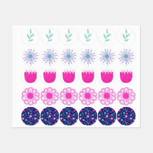 Etiquetas Fondo con patrón floral lindo