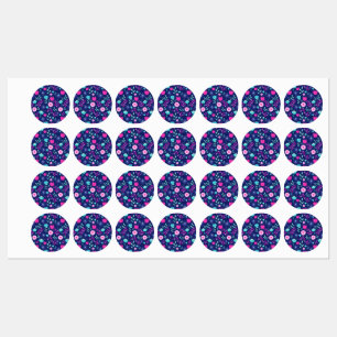 Etiquetas Fondo de patrón floral corto