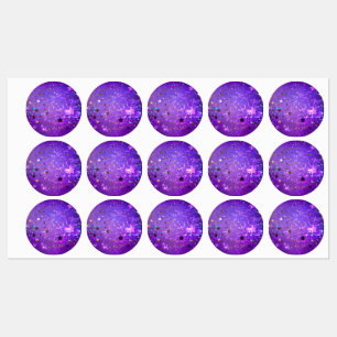 Etiquetas Fondo de Relieve metalizado púrpura con estrellas