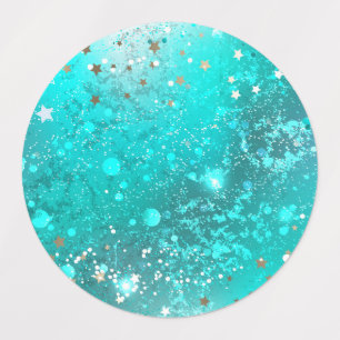 Etiquetas Fondo de Relieve metalizado turquesa de mimbre