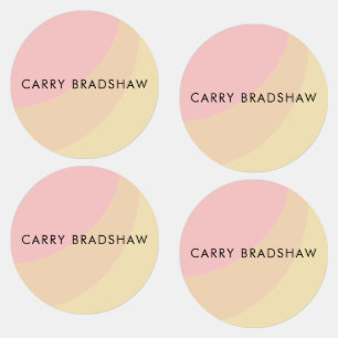 Etiquetas Formas orgánicas simples Sherbet Pastel