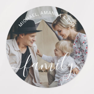 Etiquetas Foto de familia de personalizados con nombre perso