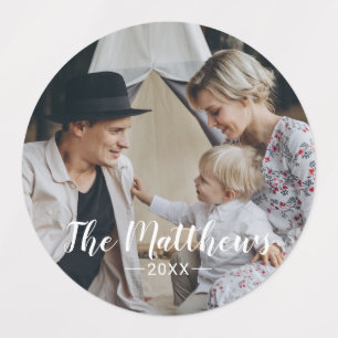 Etiquetas Foto de personalizado con apellido de vacaciones