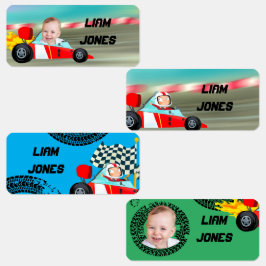 Etiquetas foto de personalizado de coche de carreras