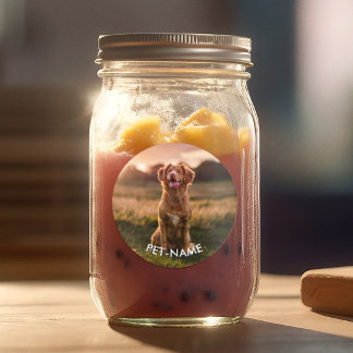 Etiquetas Foto personalizada con el nombre de tu perro