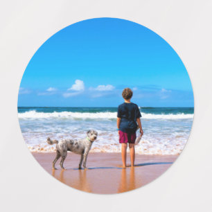 Etiquetas Foto personalizado Haz tu propio diseño - Amo a mi