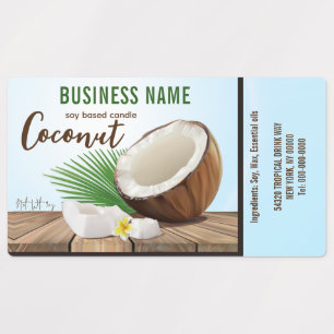 Etiquetas Fruta tropical del coco