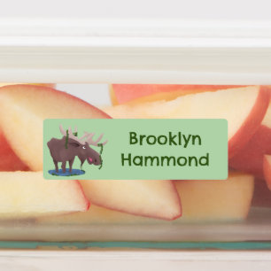 Etiquetas Fundido personalizado de alce feliz personalizado