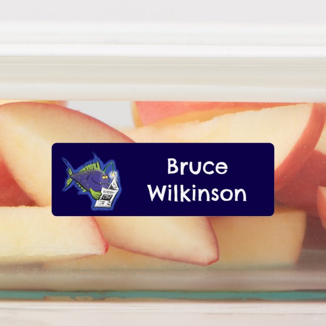 Etiquetas Funny angler fish personalizado personalizado (Fijada)