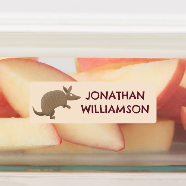 Etiquetas Funny armadillo feliz personalizado personalizado (Fijada)