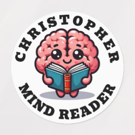Etiquetas Funny Cute Personalizado Lector de Mente Ropa