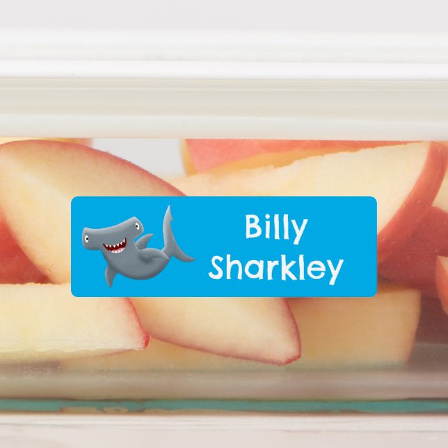 Etiquetas Funny Hammerhead tiburón personalizado personaliza (Fijada)