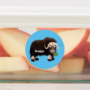 Etiquetas Funny musk ox personalizado personalizado