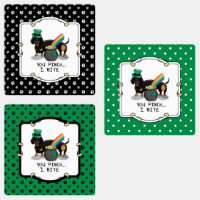 Funny St. Patrick's Day Dachshund (negro y broncea