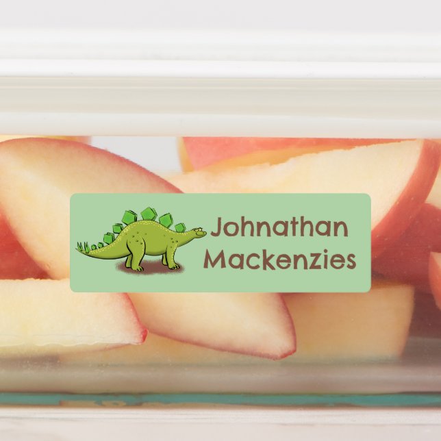 Etiquetas Funny stegosaurus dinosaur personalizado personali (Fijada)