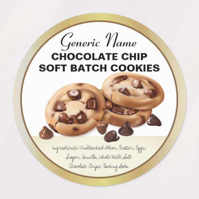 Etiquetas Galletas con chispas de chocolate (Diseño 1)