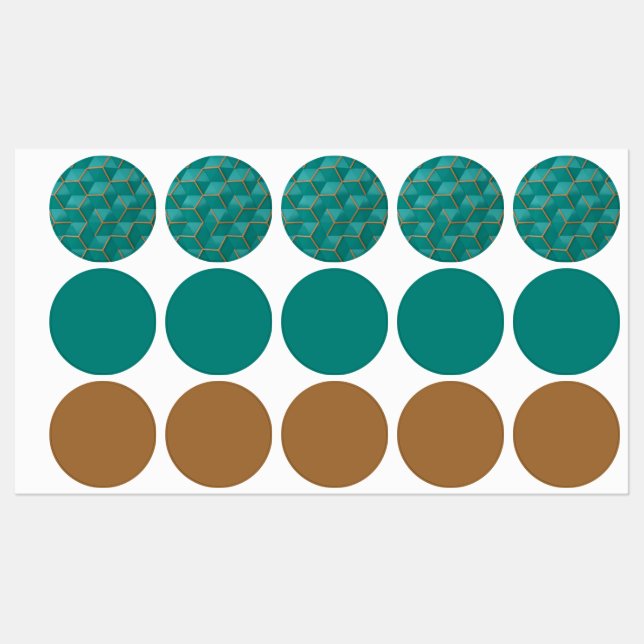 Etiquetas geométrico (Hoja)