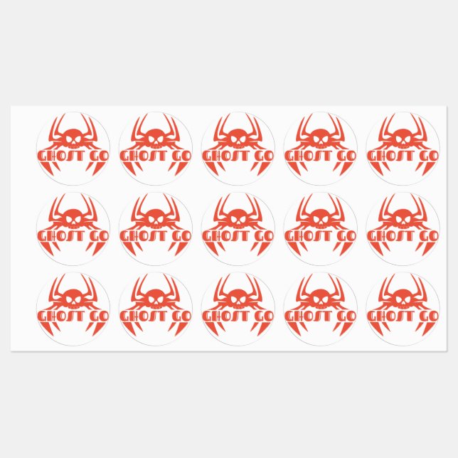 Etiquetas Ghost Go Spooky Season (Hoja)