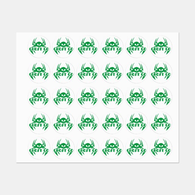 Etiquetas Ghost Go Spooky Season (Hoja)