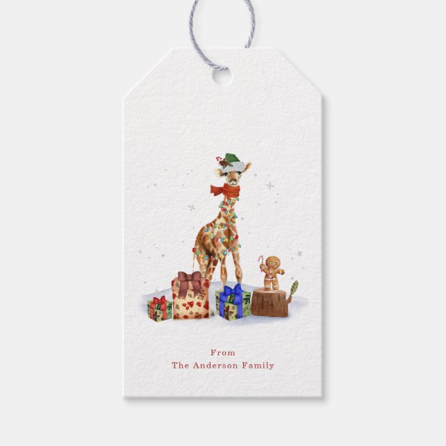 Etiquetas Giraffe Gift (Anverso)