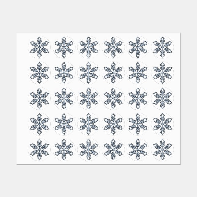 Etiquetas Glitter Snowflake - Baby Blue Branches (Hoja)