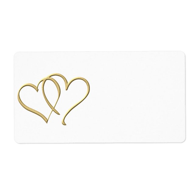 Etiquetas Gold Hearts (Frente)