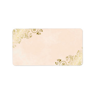 Etiquetas Gold y Peach Blank para la impresión en