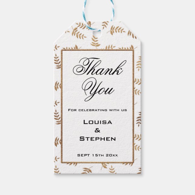 Etiquetas Gold y White Gracias (Anverso)