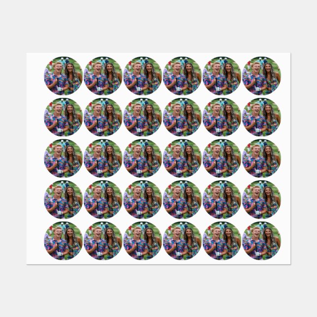 Etiquetas Golf Photo Customize Personalize (Hoja)