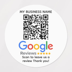 Etiquetas GOOGLE REVIEWS Personalizado de código QR marca