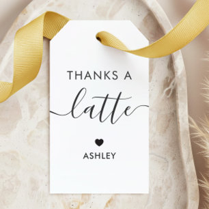 Etiquetas Gracias a Latte, Etiqueta Regalo de Café