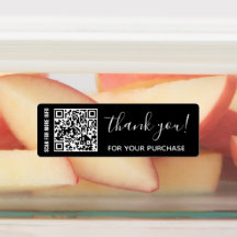 Gracias Por Comprar Código QR Personalizado Negro