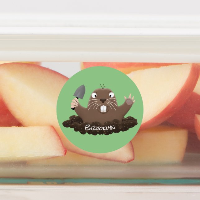 Etiquetas Gracioso gopher digging personalizado ilustracion (Fijada)