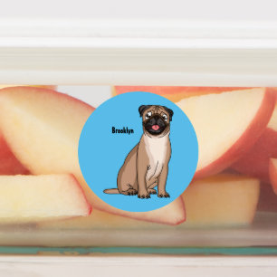 Etiquetas Gracioso ilustracion de personalizado de perro de 