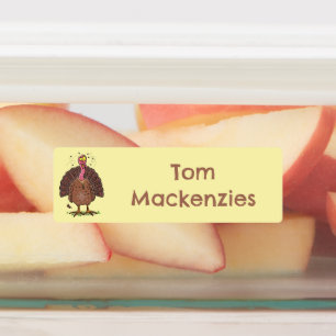 Etiquetas Granja divertida pavo dibujos animados personaliza