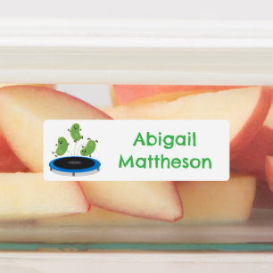 Etiquetas Grano verde lindo trampolino personalizado persona