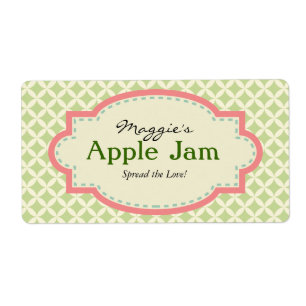 Etiquetas Green Pink Jam Jar
