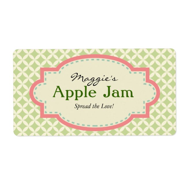 Etiquetas Green Pink Jam Jar (Frente)