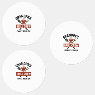 Etiquetas Grill Crew del abuelo   Camisas de Reunión Familia