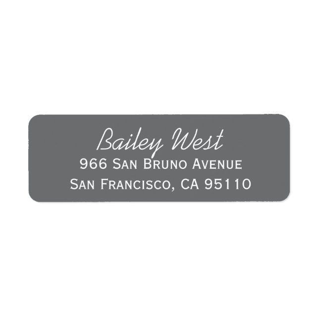 Etiquetas grises modernas (Frente)